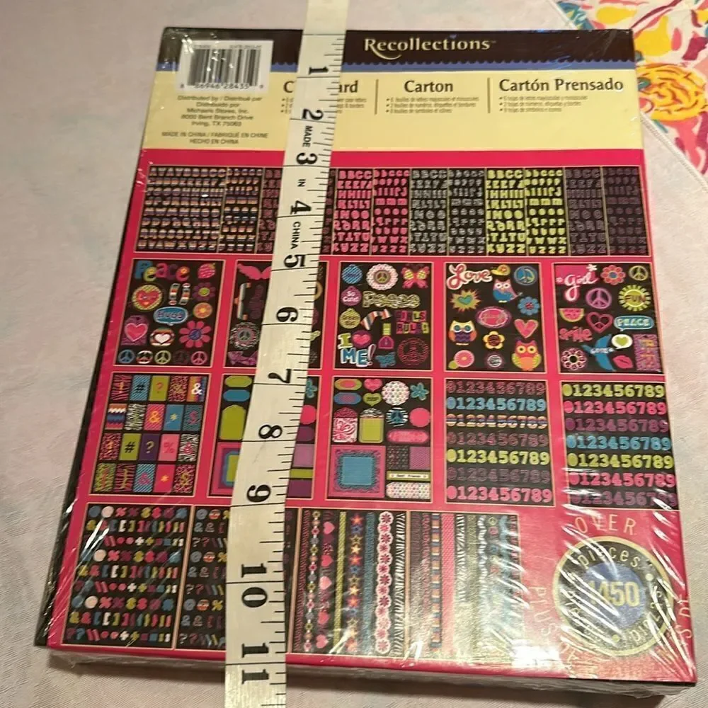 Recollections Chipboard Scrapbook Letters Numbers Symbols Icons Borders